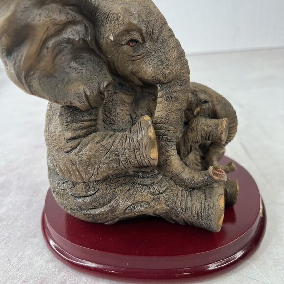 Ruby's Collection African Elephant Mother & Child‎ Teardrop Figurine 7"H - Picture 7 of 12